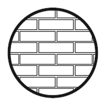 Line drawing of the classic subway tile pattern, 3 x 6 inch tiles
