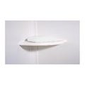 White corner soap shelf mounted in a shower corner