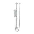 Chrome hand shower on a 36-inch slide bar with hose