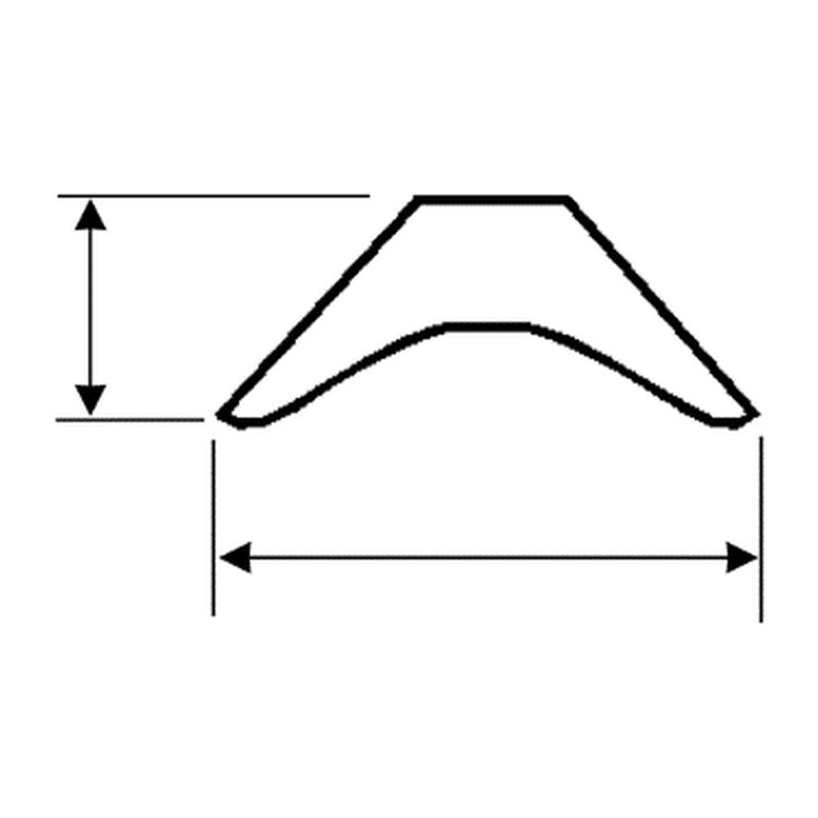 Profile drawing of the inside corner trim