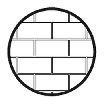 Line drawing of the modern subway tile pattern, 6 x 24 inch tiles