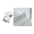 White water retainer end caps for square shower corners