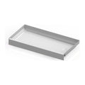 White 60 x 30 shower base with the drain at the right end